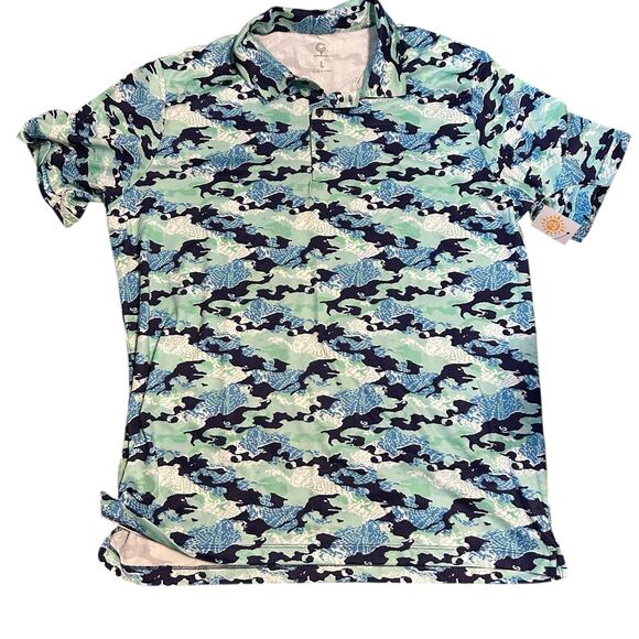 Caddy Cart Golf Polo NWT Moisture Wicking Breathable Large UPF 50 Golf Fishing - Picture 2 of 11